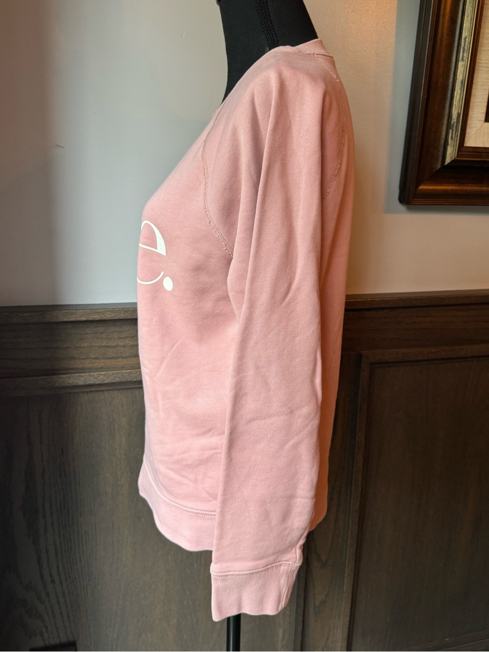 J. Crew Pink "Love" Graphic Crew Neck Sweatshirt Medium EUC - Picture 3 of 7